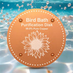 Bird Bath Purification Disk Pure Copper Outside Winter Solar Power Birdbath by OICEME