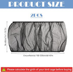 Bird Cage Cover 2 Pcs Universal Bird Cage Seed Catcher Parrot Nylon Mesh Net - Image 2