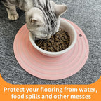 Ptlom Pet Food Mat for Dog and Cat Placemat 2 Pcs, Mat for Prevent Food and - Image 5
