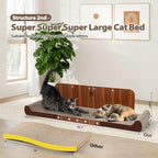 34 Inch Cat Scratcher Bed, Upgraded Cardboard Scratching Pad, Extra Large Cat - Image 3