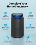 COWAY Air Purifiers for Bedroom Home up to 810 ft², HEPA Filter for Smoke - Image 2