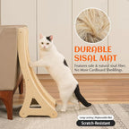 PETKARAY Curved Cat Scratcher, Sisal Kitty Scratching Ramp, L Shape Scratch Pad - Image 3