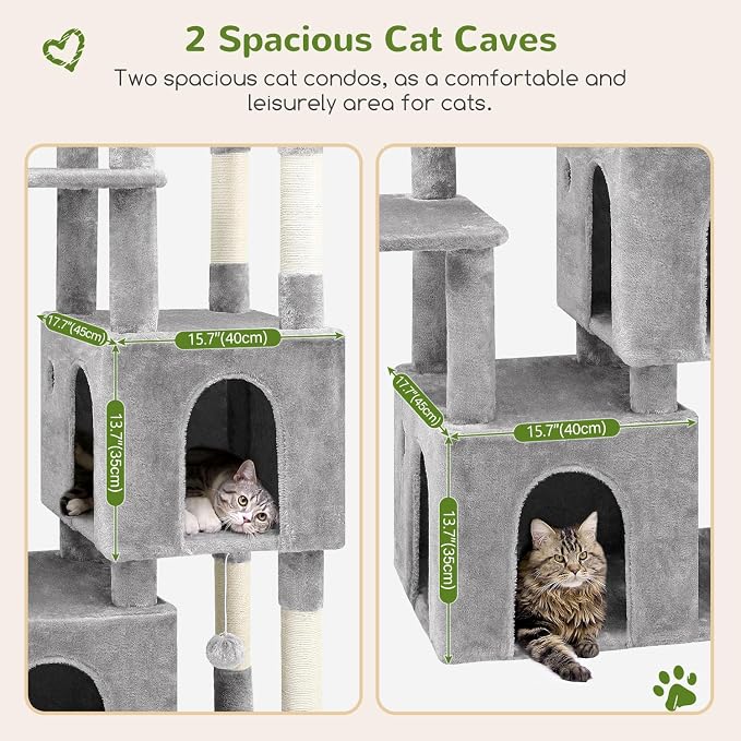 Globlazer Cat Tower for Indoor Cats, Heavy Duty Cat Trees for Large Cats Adult - Image 3