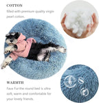 Calming Donut Dogs Beds for Small Dogs Washable, 19inch Fluffy Round Puppy Bed - Image 2