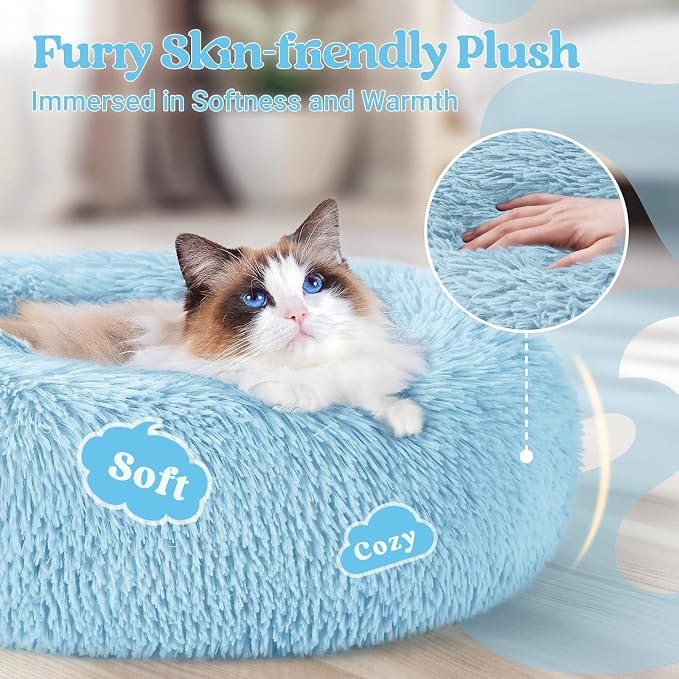 rabbitgoo Cat Beds for Indoor Cats, 20 inches Cat Bed Machine Washable - Image 2