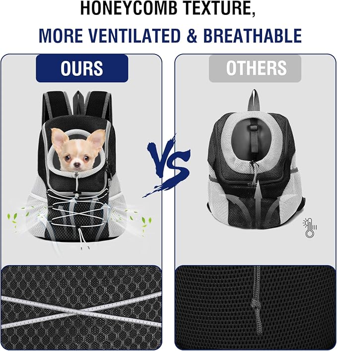 Pawaboo Pet Dog Carrier Backpack, Puppy Dog Travel Front Carrier - Image 3