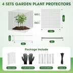18 PCS Plant Protector from Animals, 6 Pack 12x12 Inch Metal Plant Cages - Image 2