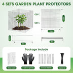 30Pcs Plant Protector from Animals, 10 Pack 12'' x 12'' Wire Plant Protectors - Image 2