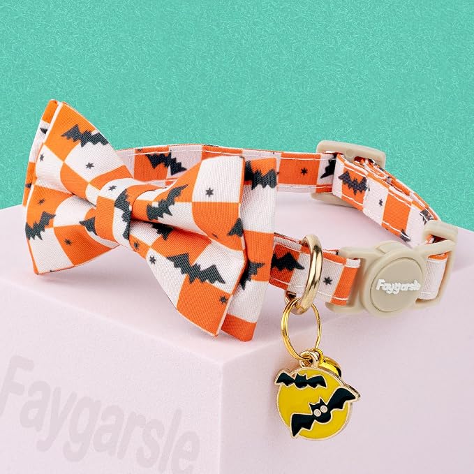 Faygarsle 2 Pack Halloween Cat Collar - Image 5