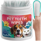 Premium Teeth Cleaning Wipes for Dogs & Cats by EcoEarth