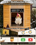 2025 Upgrade 7W Solar Power Chicken Door, Pet Deluxe Automatic Chicken Coop Door - Image 2