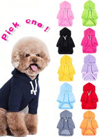 QWINEE Basic Dog Hoodie Sweatshirt Puppy Sweater Warm Cat Costumes Pet Clothes - Image 7