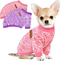 2 Pcs Dog Sweaters for Small Dogs Girl Boy Winter Fleece Clothes Warm Soft Dog by BAOBICUTE