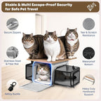 Top and 2 Sides Expandable Cat Carrier 17x11x11, TSA Airline Approved Dog - Image 5