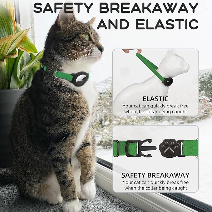 AirTag Cat Collars, Stretchy Collar - Image 4