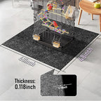 48 x 48 Inch Large Felt Bird Cage Mat, 3mm Thick Absorbent Felt Surface - Image 2
