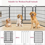 Dog Playpen Dog Fence Outdoor for Yard, 32inch 28 Panels Dog Pens Outside - Image 3