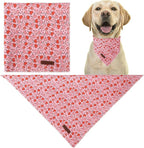 Valentine Dog Bandana, Cotton Pet Kerchief - Image 3