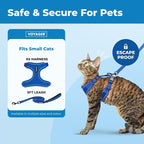 Voyager Escape-Proof Step-in Lock Cat Harness & 5ft Neoprene-Handle Leash Set - Image 2