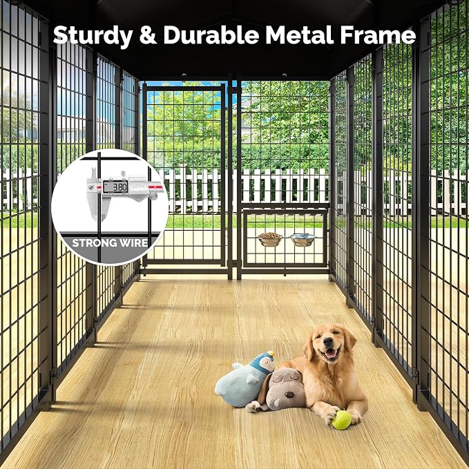 Sino Luban 2PCS Outdoor Dog Kennel Outside Run - Image 5