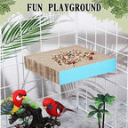 Skyygemm 2 Pieces Parrot Toy Bird Chew Cage Accessories Flat Perch Bird Paw - Image 2