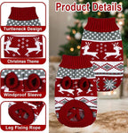 Cat Christmas Sweater Pet Winter Warm Coat Pajamas Reindeer Snowflake Knitwear - Image 4