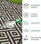 GENIMO Outdoor Rug for Patio Clearance, Reversible Plastic Straw Rugs for RV - Image 5
