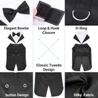Segarty Dog Tuxedo and Bandanas Suit Formal Wedding Costume, Adjustable Pet - Image 4