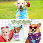 100 Pcs Easter Dog Bandanas Bulk Pet Bibs Colorful Triangle Scarf Pet Bandanas - Image 5