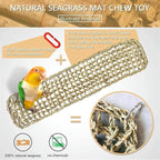 Bird Seagrass Mat 39.4×7" Natural Grass Woven Net Hammock Hanging on Parrot Cage - Image 2