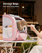 Pecute Cat Backpack Carrier, Large Space Cat Bubble Backpack, Breathable Cat - Image 7
