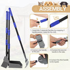 Heeyoo Dog Pooper Scooper, Dog Poop Tray and Rake Set, Pet Waste Removal Scoop - Image 4