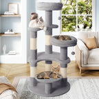 Allewie 55.5 in Cat Tree for Indoor Kitties/Soft Plush Perches/Multi-Level Cat by Allewie