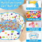 Mity rain Cat Ball Pit with Balls Included, Interactive Cat Toy - Image 2