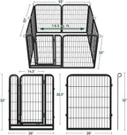 Yaheetech Dog Playpen Outdoor, 32 inch 8 Panels Dog Pen Indoor Heavy Duty Puppy - Image 7