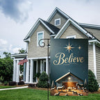 Christmas Nativity Garden Flag 12x18 Double Sided Believe Starry Night Stable - Image 7
