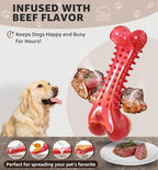 Dog Chew Toy for Aggressive Chewers, Tough Natural Rubber Bone - Image 3