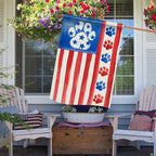 Dyrenson 4th of July Dog Cat Paw Prints 28 x 40 House Flag Double Sided - Image 5