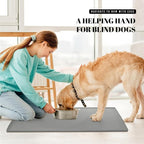 AVERYDAY 100% Waterproof Thicker Silicone Dog Food Mat, 0.63'' Raised Edge Bowl - Image 7