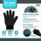 KENNELS & KATS Pet Grooming Gloves | Deshedding Glove - Image 2