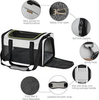 Cat Carrier - Portable Foldable Dog Pet Carrier, Soft-Sided Pet Bag up to 15 Lbs - Image 4