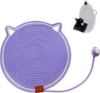 Cat Scratcher Mat, Natural Cotton Rope Cat Scratching Pad, 16.9'' Round Cat by Unknown