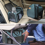 Cat Carrier - Portable Foldable Dog Pet Carrier, Soft-Sided Pet Bag up to 15 Lbs - Image 5