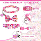 Cat Collar Breakaway with Bells, Small Cat Collar with Bow - Image 4
