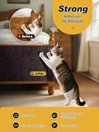 2PCS 39.4"x15.8" Cat Scratch Mat, Trimmable Self-Adhesive Carpet, DIY Climb Cat - Image 4
