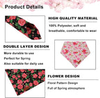 ADOGGYGO Floral Dog Bandana 2 Pack, Reversible Red Pink Rose Puppy Scarf Bib - Image 5