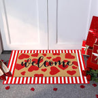 Tinideya 2 Pcs Door Mat Welcome Non Slip Coir Mats Floor Layering Doormats - Image 5