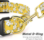 Reflective Dog Collar for Medium Dogs, Cute Flower Theme Adjustable Heavy-Duty - Image 5