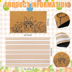 Tinideya 2 Pcs Easter Day Door Mat Welcome Outdoor Non Slip Coir Mats Flower - Image 2