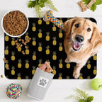 Dog Food Mat for Floors, Pineapple Tropical Absorbent Quick-Dry Pet Feeding Mat - Image 7